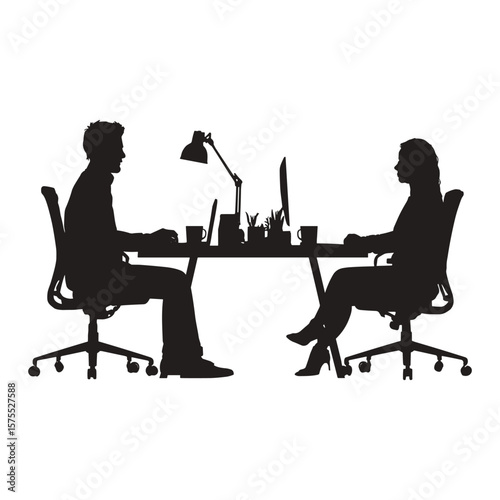 Business Negotiation Across Office Desk