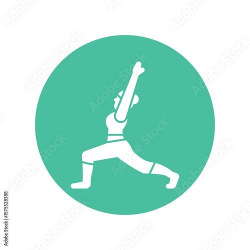 Warrior pose, Vector Icon which can easily modify or edit