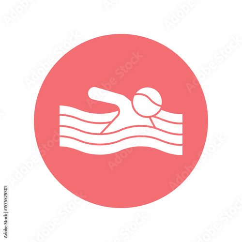 Swimming Vector Icon which can easily modify or edit