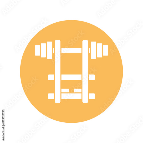 Weight rack Vector Icon which can easily modify or edit