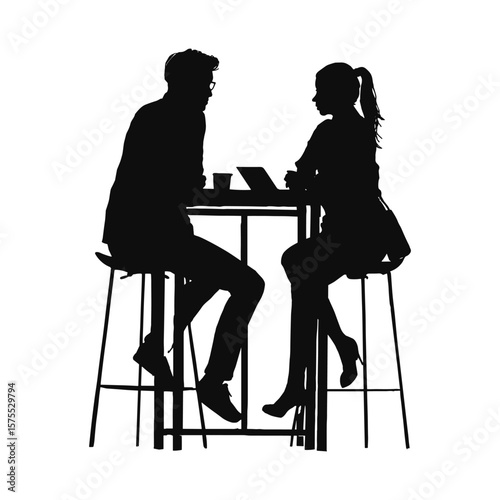 Two People Discussing in Casual Setting
