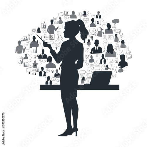 Woman Managing Online Community