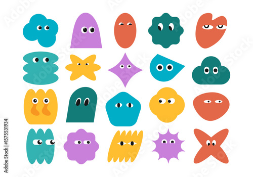 Cartoon Colorful Emotion Shape Element