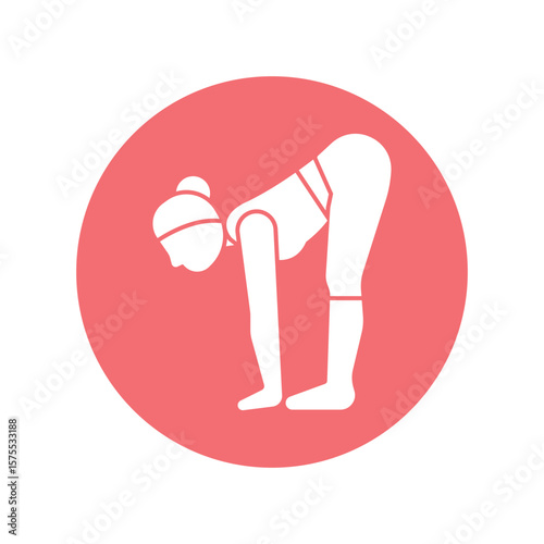 Yoga pose Vector Icon which can easily modify or edit