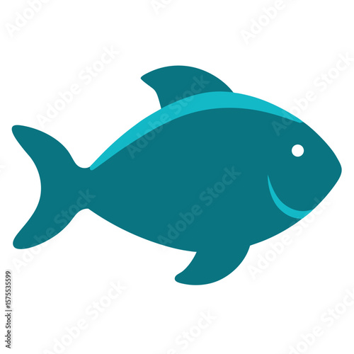 vector illustration of a cartoon fish