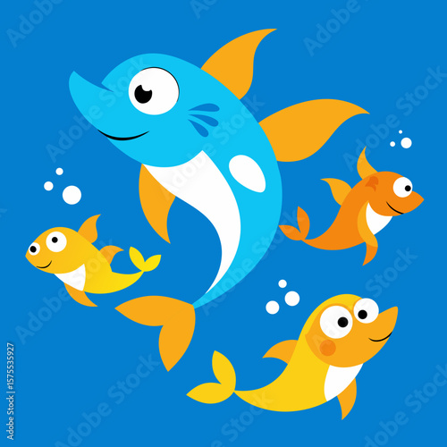 vector illustration of a fish