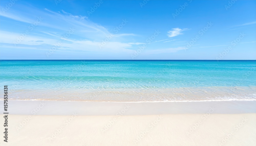 Fototapeta premium Azure beach, bright sky