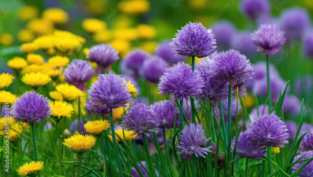 Fototapeta premium Vibrant flowers in a garden