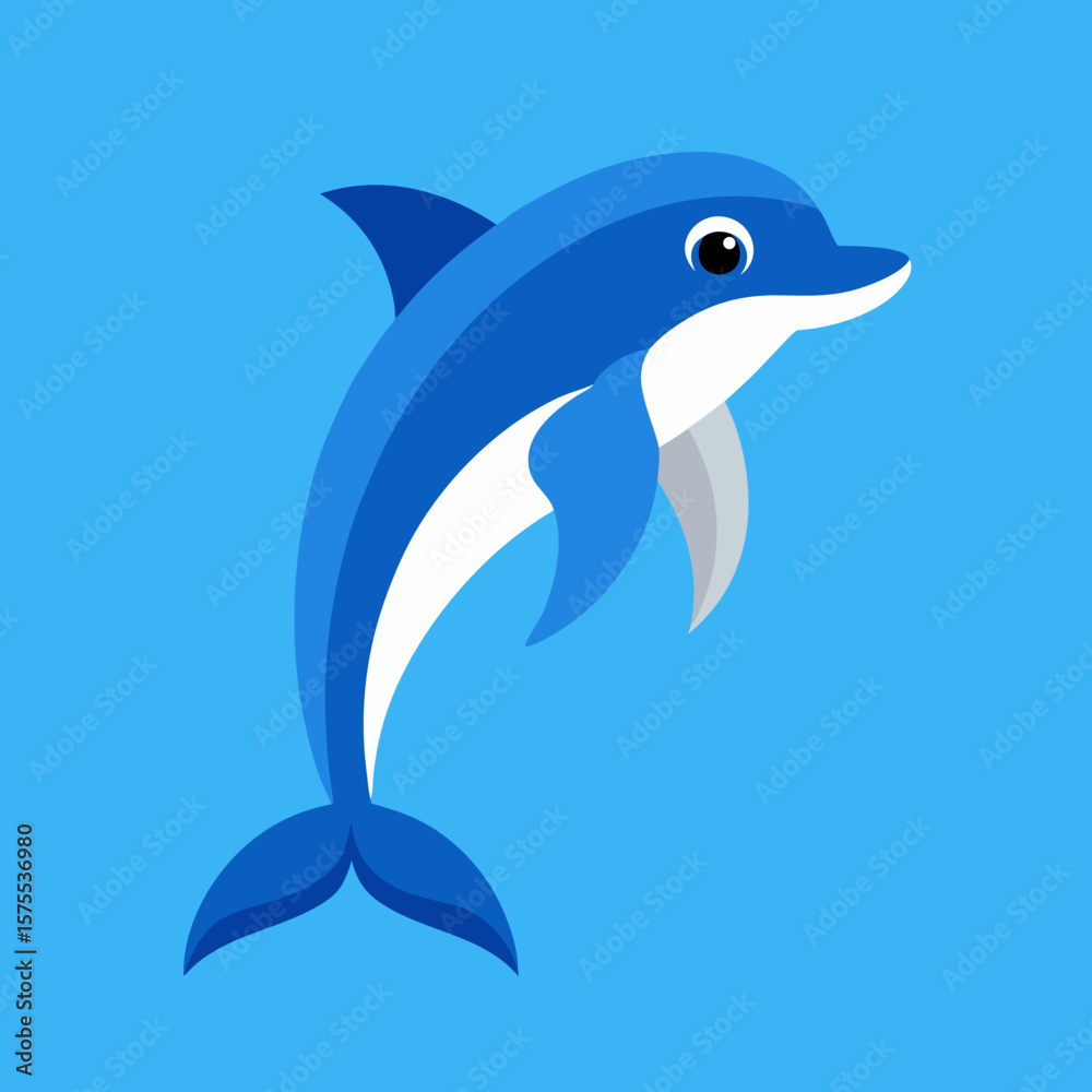 Fototapeta premium vector illustration of a dolphin