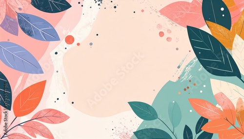 Vibrant autumn leaves illustrate nature's beauty digital artwork colorful background artistic environment dynamic viewpoint creative concept