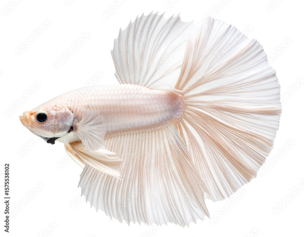 Fototapeta premium Beautiful Siamese Fighting Fish with Flowing Fins