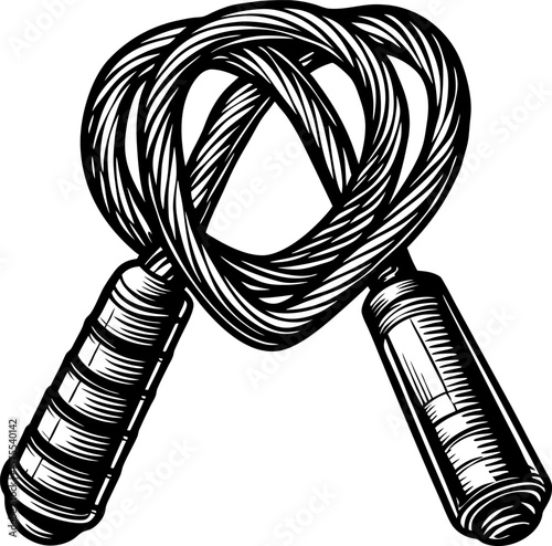 Heart shaped jump rope symbolizing fitness, healthy lifestyle, exercise routine, love for sport and wellness motivation