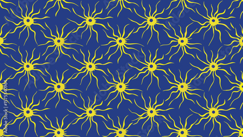 Abstract neural network connection pattern with glow effect on a dark background
