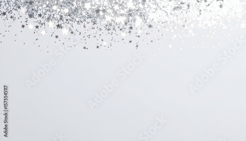 Silver glitter sparkle background.