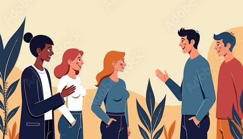 Deaf person engaging in conversation with group, inclusive communication