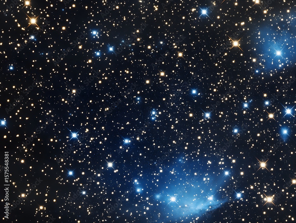 Obraz premium Stunning Deep Space Nebula with Bright Stars Cosmic Background