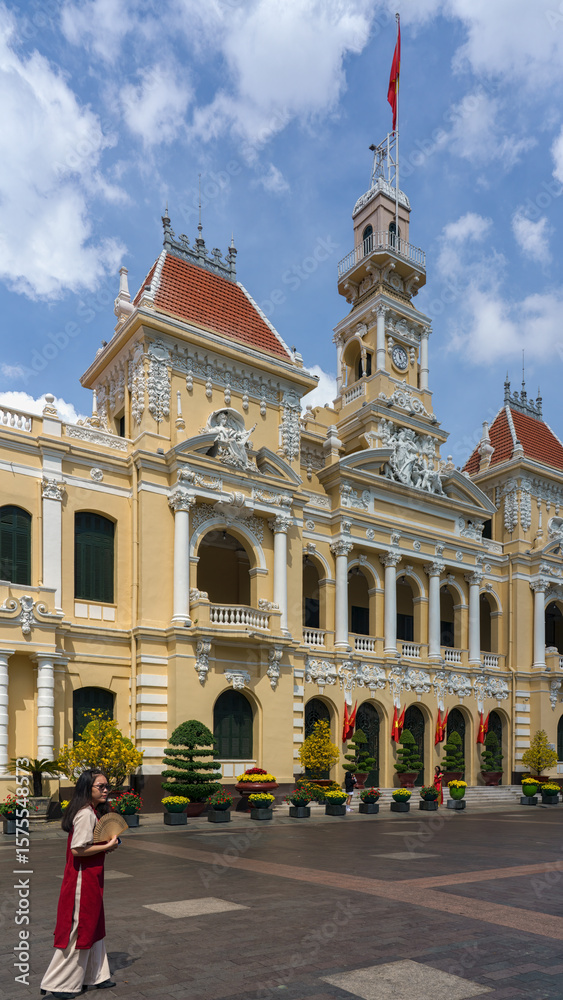 Fototapeta premium Hotel de ville d'Ho Chi Minh ville