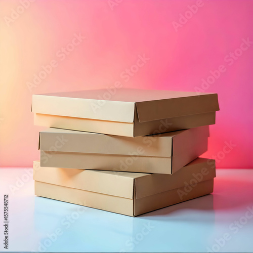 Wallpaper Mural Blank cardboard pizza boxes isolated on white background Torontodigital.ca