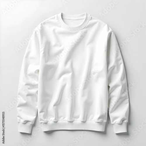 Wallpaper Mural Blank White Crewneck Sweatshirt Mockup isolated on the white background Torontodigital.ca