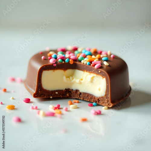 Wallpaper Mural Broken chocolate bar isolated on a white background Torontodigital.ca