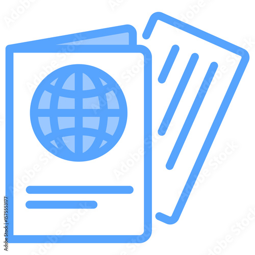 Passport Blue Icon