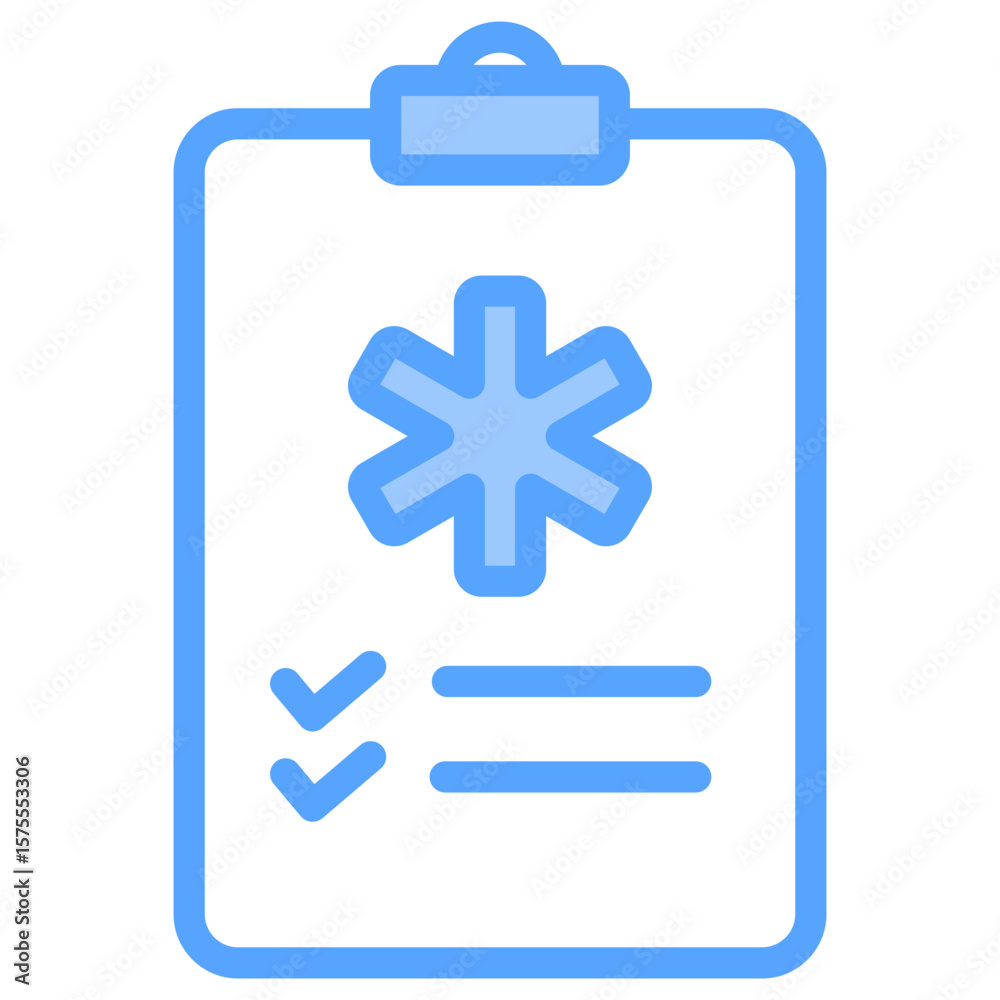 Fototapeta premium Medical Exam Blue Icon