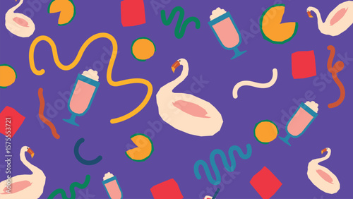 Flamingo cocktail background