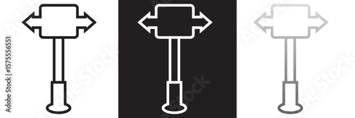 Road traffic sign template . Vector for websites, mobile interfaces, presentations, banner, visual branding etc. Vector illustration. EPS 10