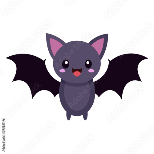halloween cat with bat