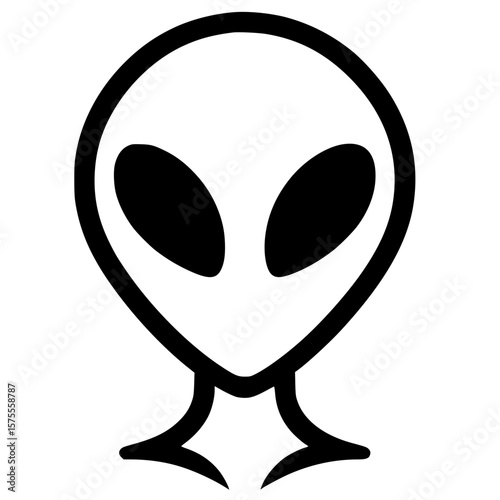 Alien silhouette vector design