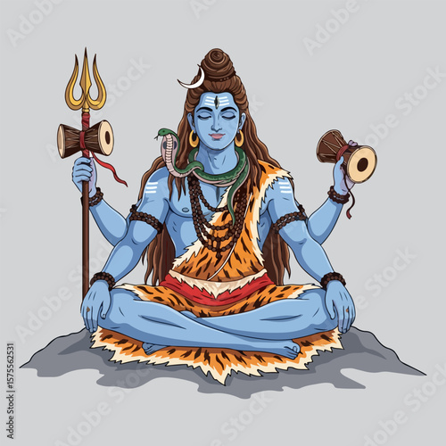god shiva vector