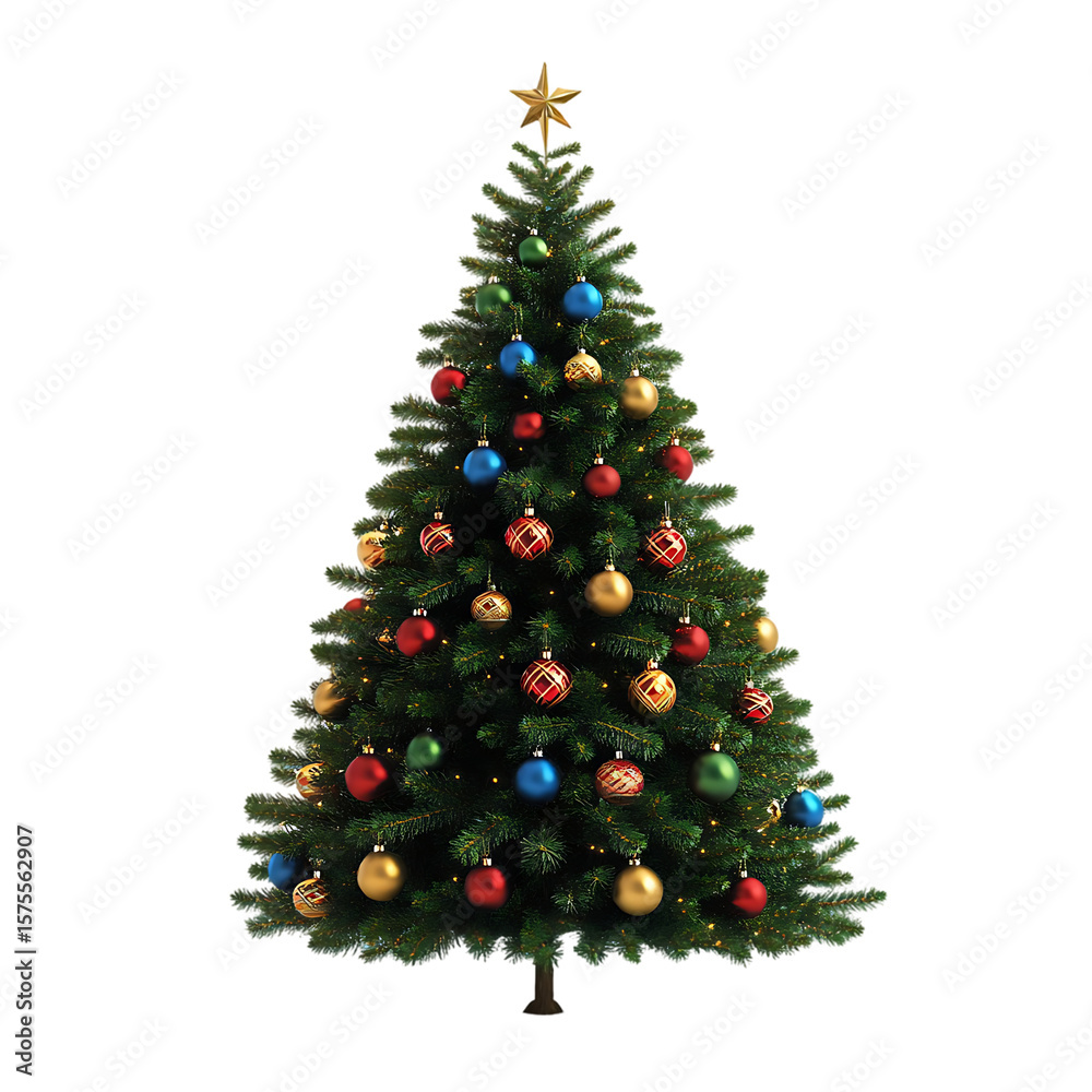Obraz premium Christmas Tree: Festive Decor, Holiday Ornament, Winter Season