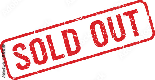Red Sold Out Stamp Indicating Limited Availability and High Demand