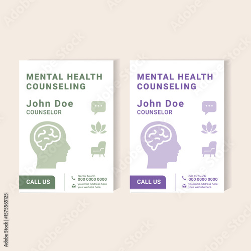 Modern Mental Health Counseling Flyer Design Template