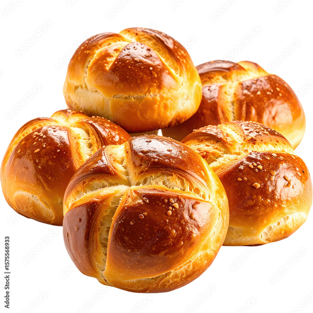 Delicious golden braided bread loaves with sesame seeds on a transparent background, perfect for bakery products. Delicious golden braided bread loaves with sesame seeds on a transparent background, perfect for bakery products.