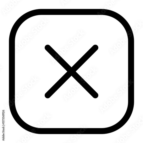 Small Rectangle with Cross Symbol on a White Background