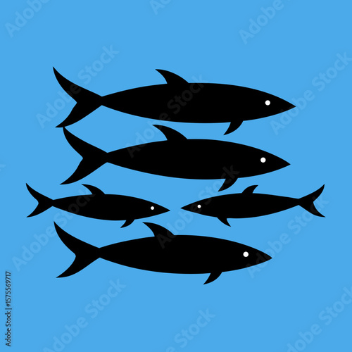 fish on a blue background