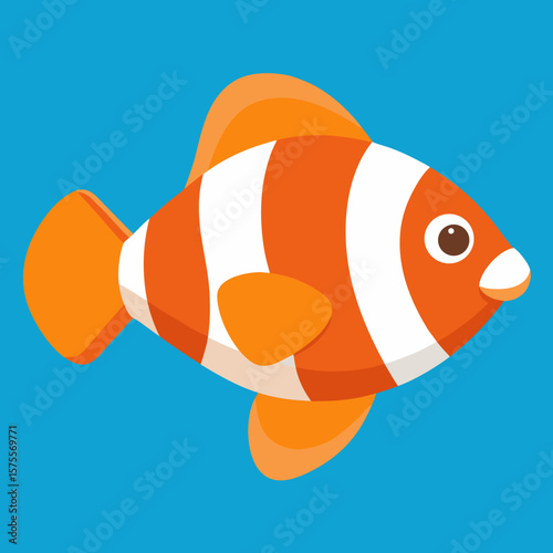 vector illustration of an underwater fish