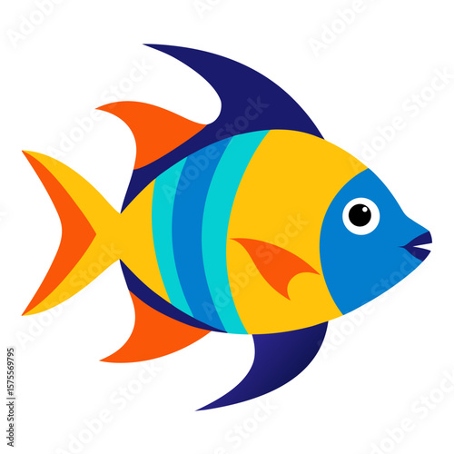 vector illustration of colorful fish