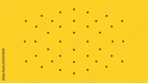 Simple illustration of a honeycomb structure with a flat design on a golden yellow backdrop.