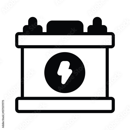 Catch a glimpse of this glyph icon auto battery efficiency