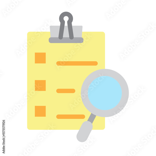 Task Search Vector Flat Icon Design