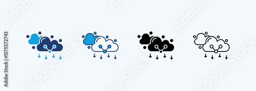 Carbon Dioxide Icon Set Multiple Style Collection