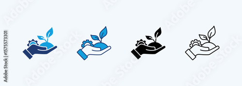Sustainable Development Icon Set Multiple Style Collection