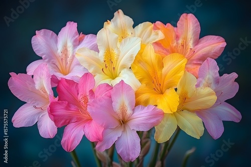 Vibrant Bloom Arrangement: Colorful Lilies for Nature-Inspired Decor and Design