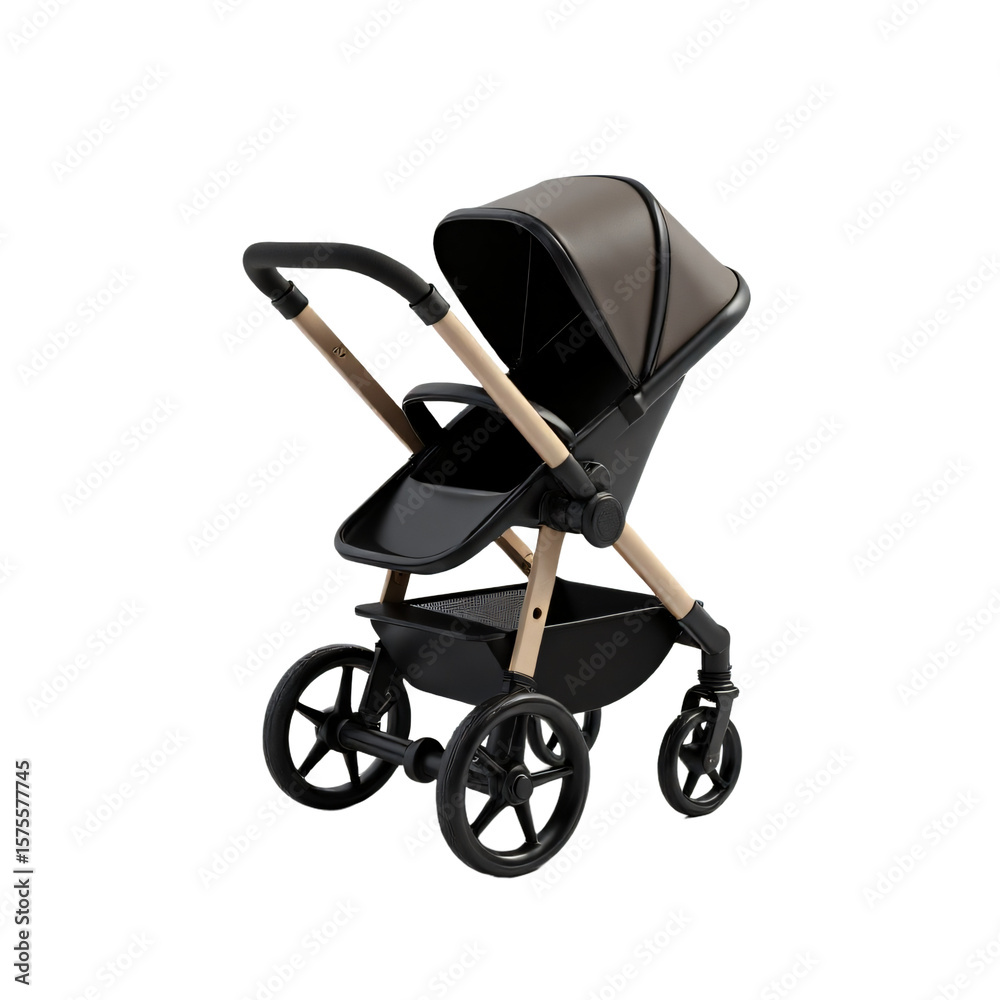 Fototapeta premium Stroller isolated on an a empty plain background