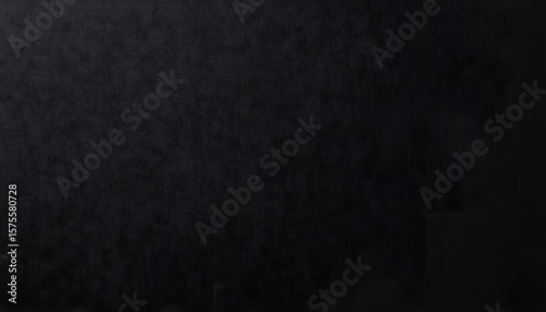 Elegant Black Canvas Background with Macro Linen Weave Pattern Texture Design