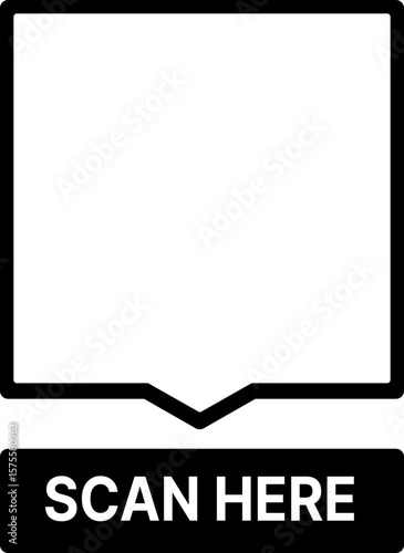 Black scan here frame