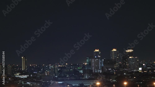 Wallpaper Mural Video background, changing sky, fast moving clouds, amidst condominiums in Bangkok, weather changes during the day during off-work time. Torontodigital.ca