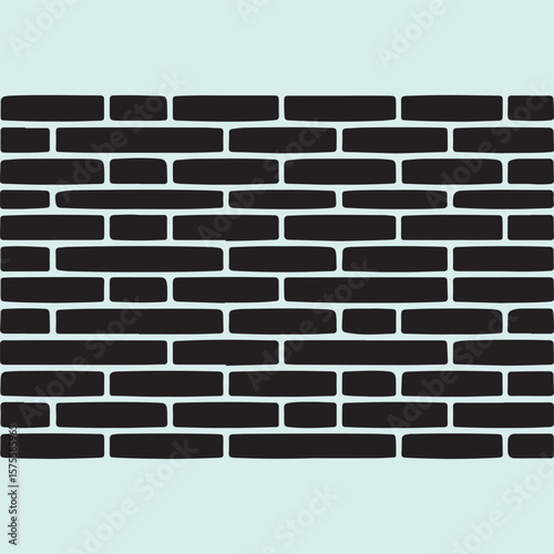 Aged Brick Wall Silhouette Design